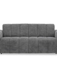 Canapé convertible express 3 places en velours texturé gris BASILE