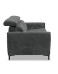Canapé convertible express 3 places en velours texturé gris CALEB
