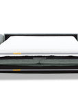 Canapé convertible express 3 places en velours texturé gris KALIANA