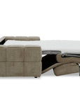 Canapé convertible express 3 places en velours texturé taupe BASILE