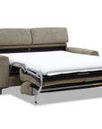Canapé convertible express 3 places en velours texturé taupe CALEB