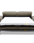 Canapé convertible express 3 places en velours texturé taupe CALEB