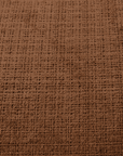 Canapé d'angle convertible avec coffre en velours chiné terracotta MAHLONE - Angle gauche