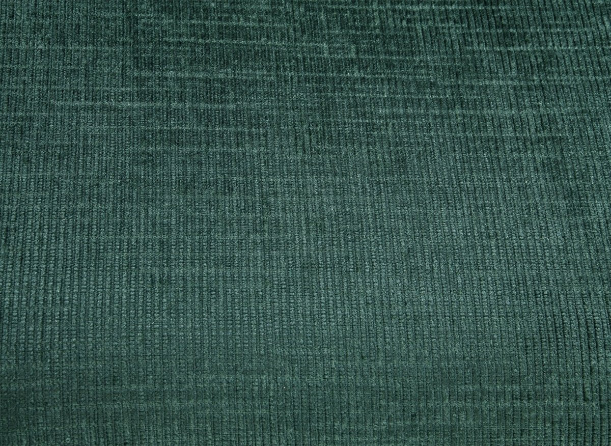 Canapé d'angle convertible avec coffre en velours chiné vert LUFY - Angle gauche