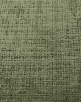 Canapé d'angle convertible avec coffre en velours chiné vert olive MAHLONE - Angle gauche