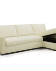 Canapé d'angle convertible et réversible ouverture express en velours côtelé beige JULIETTE