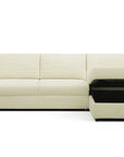 Canapé d'angle convertible et réversible ouverture express en velours côtelé beige JULIETTE