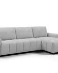 Canapé d'angle convertible ouverture express en tissu gris AGATHE - Angle droit