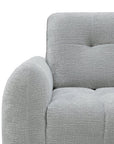 Canapé d'angle en velours tissé gris clair avec dossier réglable ADONIS - Angle droit