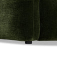 Canapé d'angle en velours tissé vert olive avec dossier réglable ADONIS - Angle droit