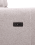 Canapé d’angle relax électrique en tissu beige LUDMILA - Angle droit