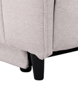 Canapé d’angle relax électrique en tissu beige LUDMILA - Angle droit