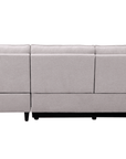 Canapé d’angle relax électrique en tissu beige LUDMILA - Angle droit