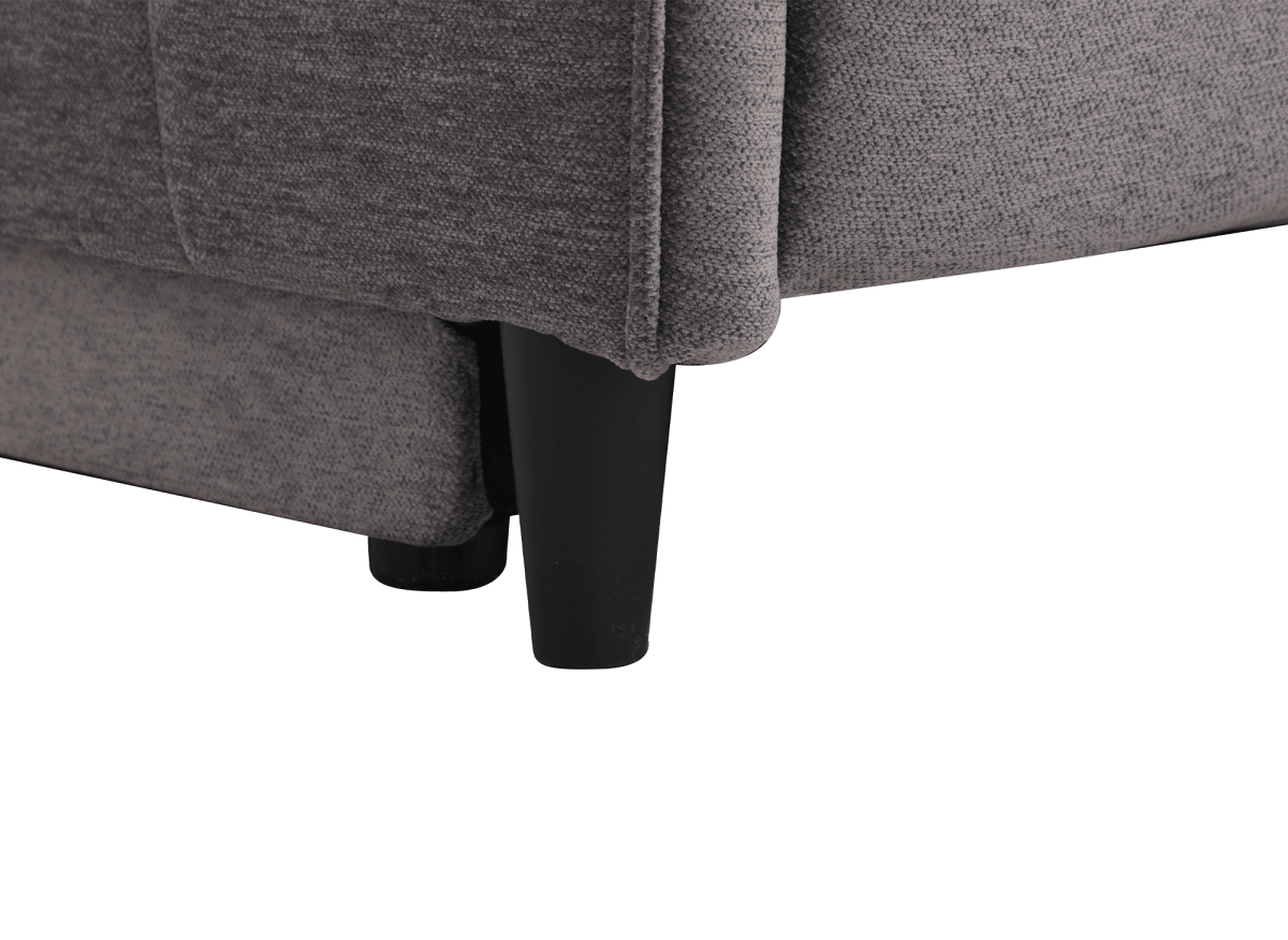 Canapé d’angle relax électrique en tissu gris foncé LUDMILA - Angle droit