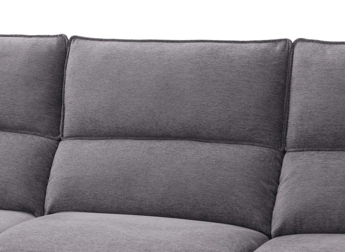 Canapé d’angle relax électrique en tissu gris foncé LUDMILA - Angle gauche