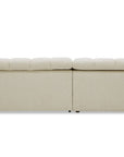 Canapé d'angle relax électrique en velours chiné beige DANIA -Angle gauche