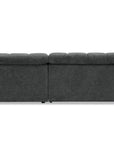 Canapé d'angle relax électrique en velours chiné gris DANIA -Angle droit