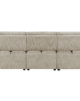 Canapé d’angle relax électrique en velours chiné taupe ALPES - Angle droit