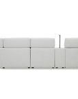 Canapé d'angle relax en tissu bouclette doux beige MARINA - Angle droit