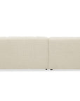 Canapé d'angle relax en velours texturé beige FEDORA - Angle gauche