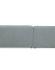 Canapé d'angle relax en velours texturé gris FEDORA - Angle gauche
