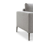 Canapé fixe 2 places en tissu gris clair ARNOLD