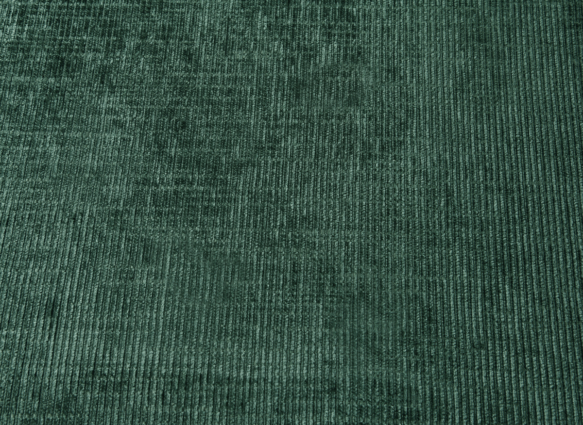 Canapé panoramique convertible avec coffre en velours chiné vert olive MARIANO - Angle gauche