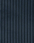 Canapé panoramique convertible avec coffre en velours cotelé bleu foncé - JADE