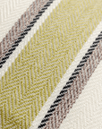 Coussin beige et vert à rayures 45x45 cm RIVIERA