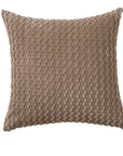 Coussin marron en tissu texturé doux 45x45 cm DUNE