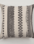 Coussin texturé gris et blanc écru 45x45 cm NEXUS