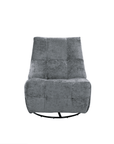 Fauteuil relax pivotant en velours chiné gris LISON