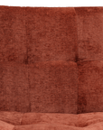 Fauteuil relax pivotant en velours chiné terracotta LISON