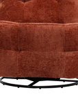 Fauteuil relax pivotant en velours chiné terracotta LISON