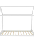Lit cabane en bois blanc 90 x 190 cm POPY