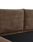 Lit coffre en tissu bouclette marron 160x200 cm MELY