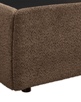 Lit coffre en tissu bouclette marron 160x200 cm MELY