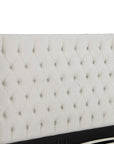 Lit coffre en velours beige 180x200 cm MAXI