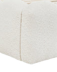 Lit double en tissu bouclette beige 160x200 cm RITA