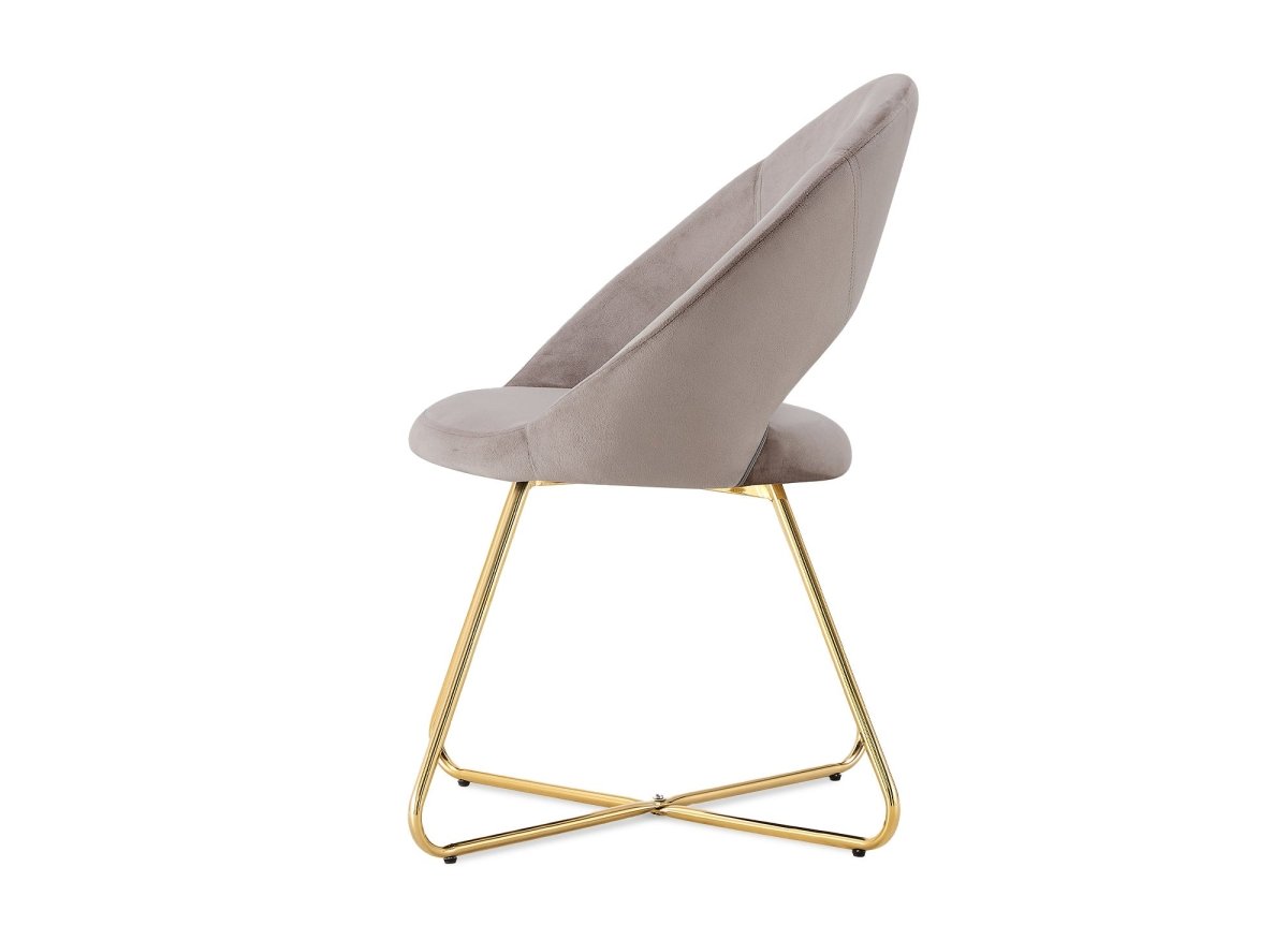 Lot de 2 chaises design en velours beige PETRA