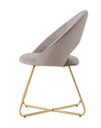Lot de 2 chaises design en velours beige PETRA