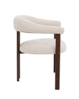 Lot de 2 chaises en tissu texturé écru pieds en métal marron ADRIANA