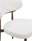Lot de 2 chaises en velours tissé écru pieds en métal marron JULES