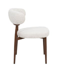 Lot de 2 chaises en velours tissé écru pieds en métal marron JULES