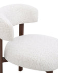 Lot de 2 chaises en velours tissé écru pieds en métal marron LOUISA