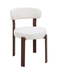Lot de 2 chaises en velours tissé écru pieds en métal marron MARYSE