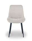 Lot de 4 chaises en tissu beige LOREVA