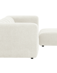 Pouf en tissu bouclette écru AELIS