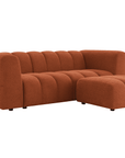 Pouf en tissu bouclette terracotta AELIS