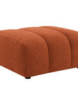 Pouf en tissu bouclette terracotta AELIS
